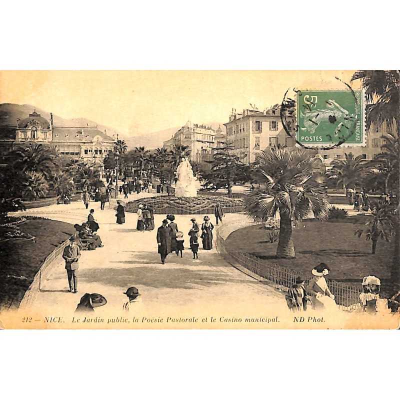 ABAO 06 - Alpes Maritimes [06] Nice - Le Jardin public, la Poésie Pastorale et le Casino municipal.