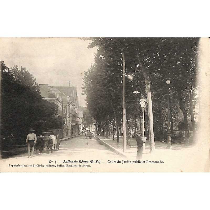 ABAO 64 - Pyrénées Atlantiques [64] Salies-de-Béarn - Cours du Jardin public et Promenade.