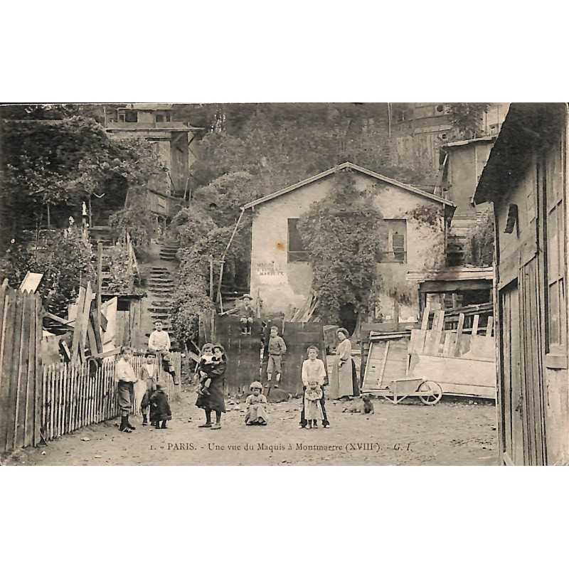 ABAO 75 - Paris [75] Paris - Une vue du Maquis à Montmartre.