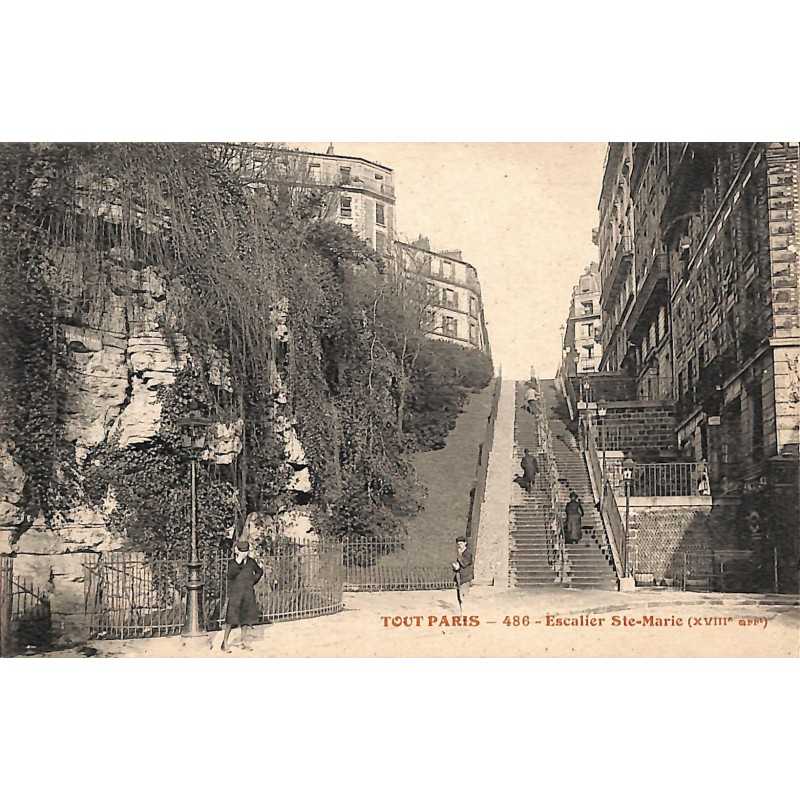ABAO 75 - Paris [75] Paris - Escalier Ste-Marie.