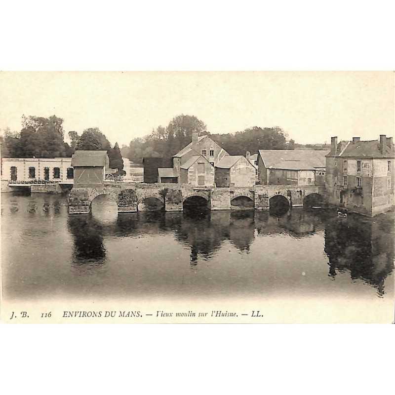 ABAO 72 - Sarthe [72] Le Mans (environs) - Vieux moulin sur l'Huisne.