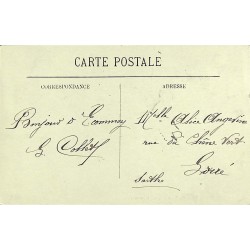 ABAO 72 - Sarthe [72] Ecommoy - La Poste et la rue Gambetta.
