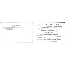 ABAO 75 - Paris [75] Paris - Montmartre. Cabaret du Ciel. Dépliant regroupant 4 cartes postales.