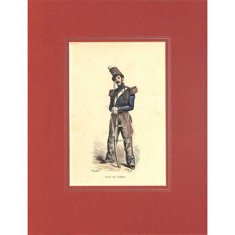 ABAO Gravures [Militariat] PAUQUET, Hippolyte.- ELEVE DE SAUMUR.