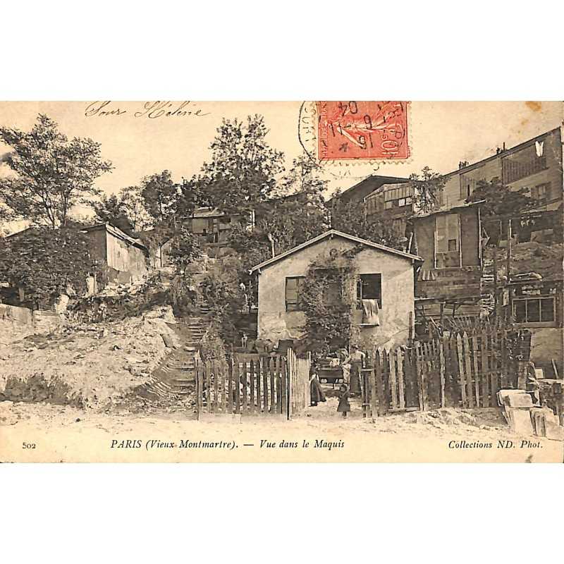 ABAO 75 - Paris [75] Paris - Montmartre. Vue dans le Maquis.