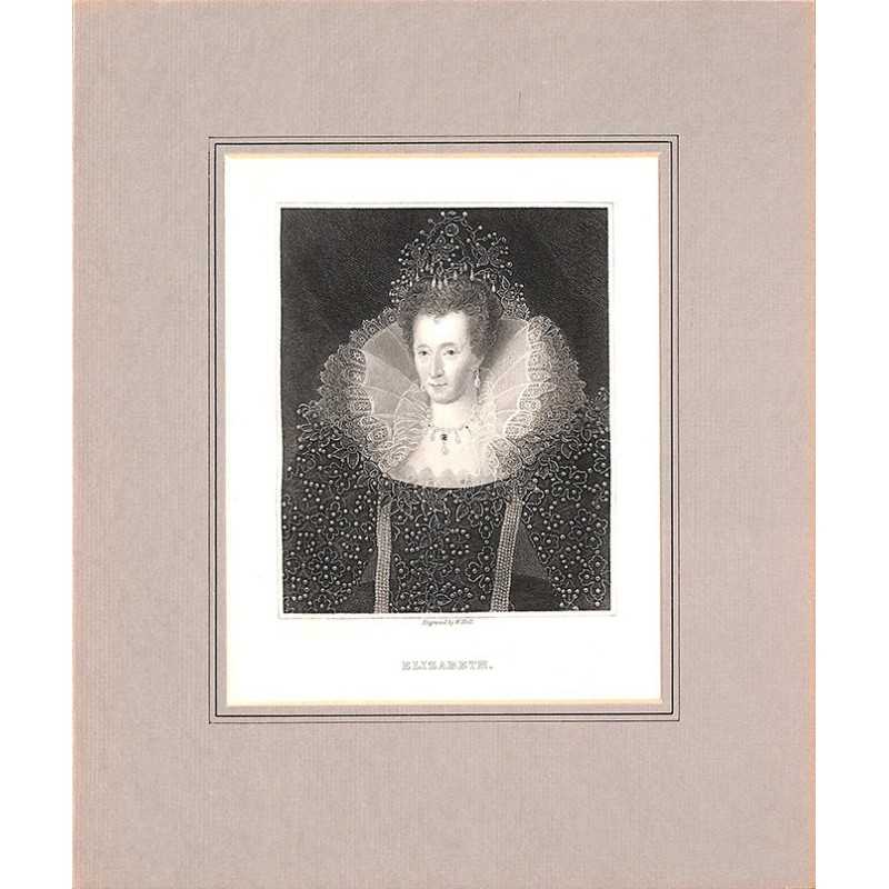 ABAO Gravures HOLL, William. (1807-1871) - ELIZABETH.