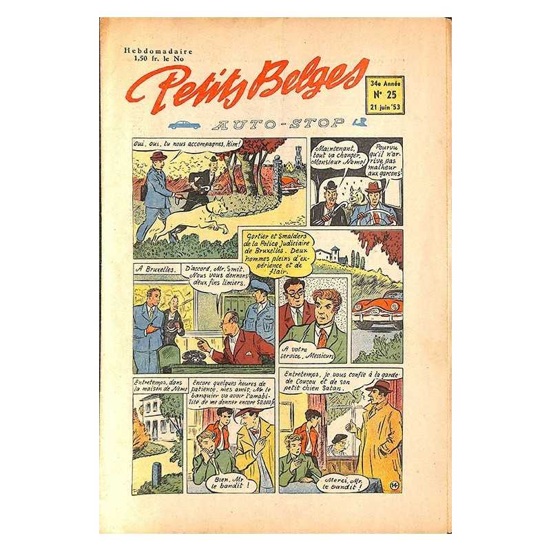 ABAO Bandes dessinées Petits Belges 34e année n°25 - 21/06/1953