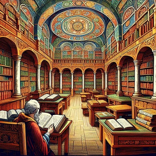 La deuxième plus ancienne bibliothèque du monde.