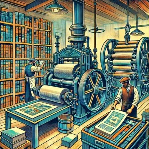 Révolution industrielle du livre au 19e siècle : de l'artisanat à l'industrie.