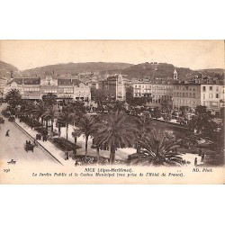 ABAO 06 - Alpes Maritimes [06] Nice - Le Jardin Public et le Casino Municipal (vue prise de l'Hôtel de France).