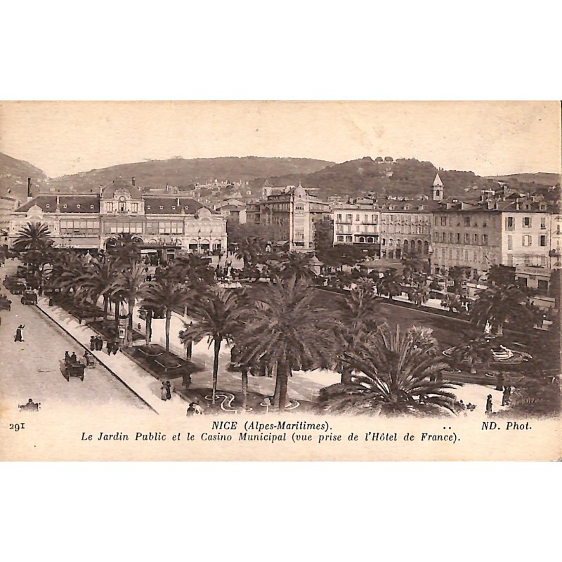 ABAO 06 - Alpes Maritimes [06] Nice - Le Jardin Public et le Casino Municipal (vue prise de l'Hôtel de France).
