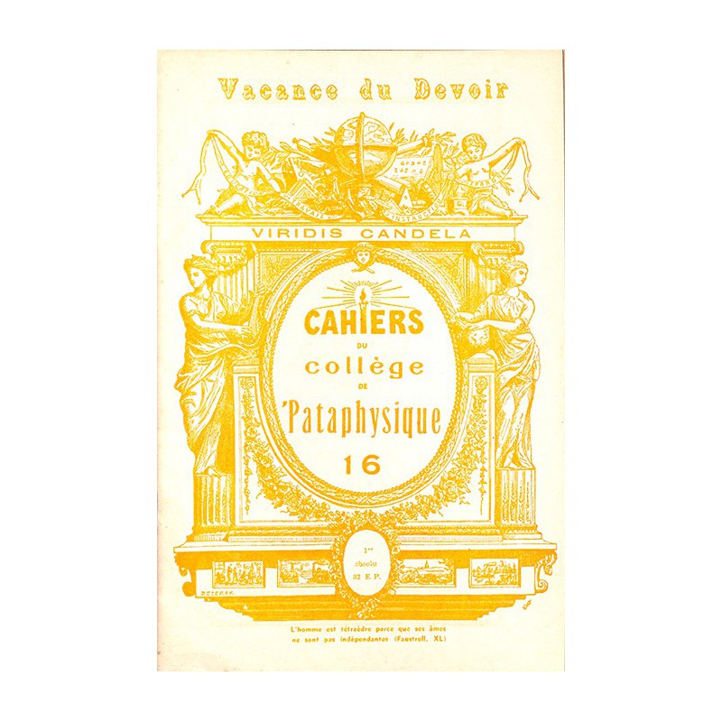 ABAO 1900- Cahiers du Collège de 'Pataphysique 16