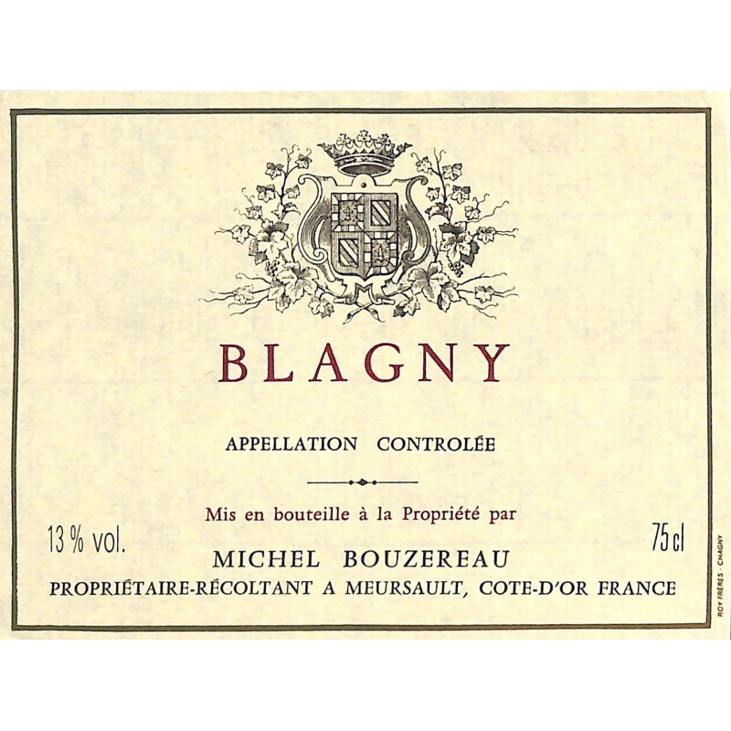 ABAO Etiquettes de vin Blagny - Michel Bouzereau