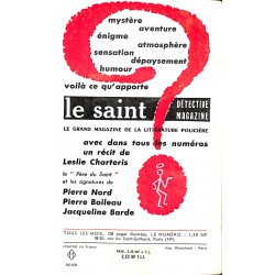 ABAO Littérature populaire Charteris (Leslie) - Le Saint ramène un héritier.