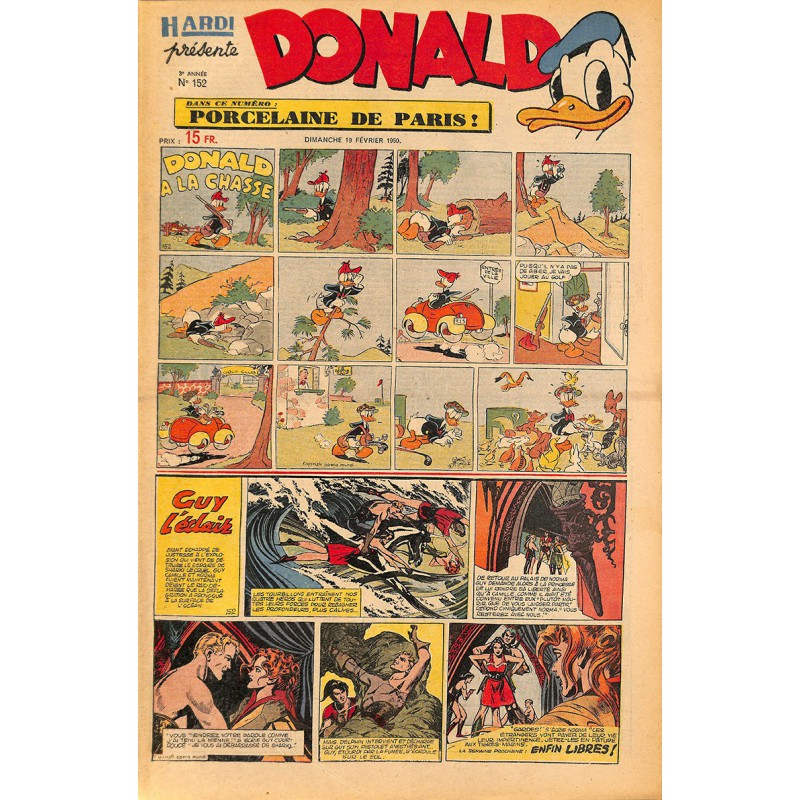 ABAO Bandes dessinées Donald 1950/02/19 n°152