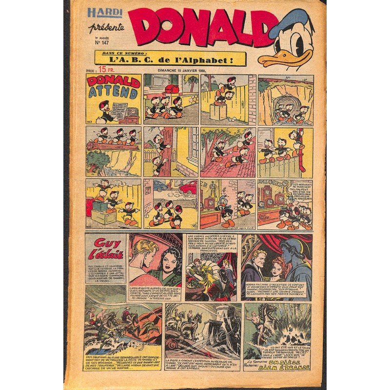 ABAO Bandes dessinées Donald 1950/01/15 n°147