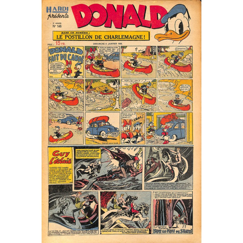 ABAO Bandes dessinées Donald 1950/01/08 n°146