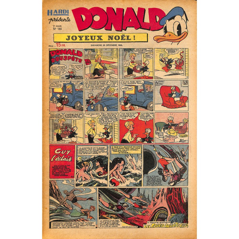 ABAO Bandes dessinées Donald 1949/12/25 n°144