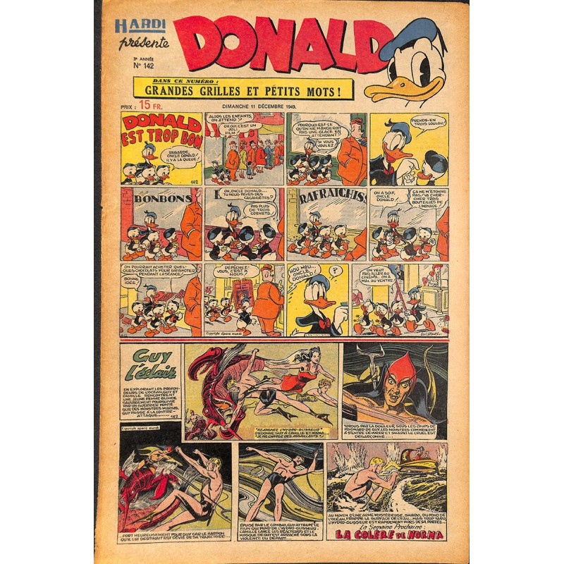 ABAO Bandes dessinées Donald 1949/12/11 n°142