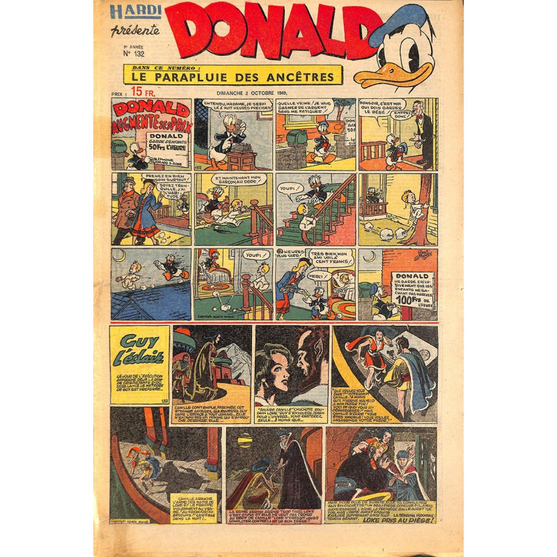 ABAO Bandes dessinées Donald 1949/10/02 n°132