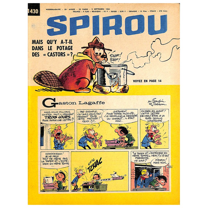 ABAO Bandes dessinées Spirou 1965/09/09 n°1430 (avec le mini-récit)
