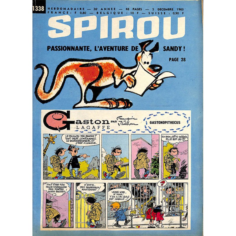 ABAO Bandes dessinées Spirou 1963/12/05 n°1338 (avec le mini-récit)