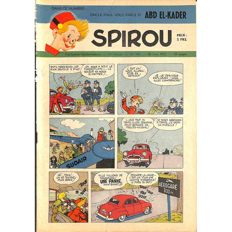 ABAO Bandes dessinées Spirou 1952/06/26 n°741