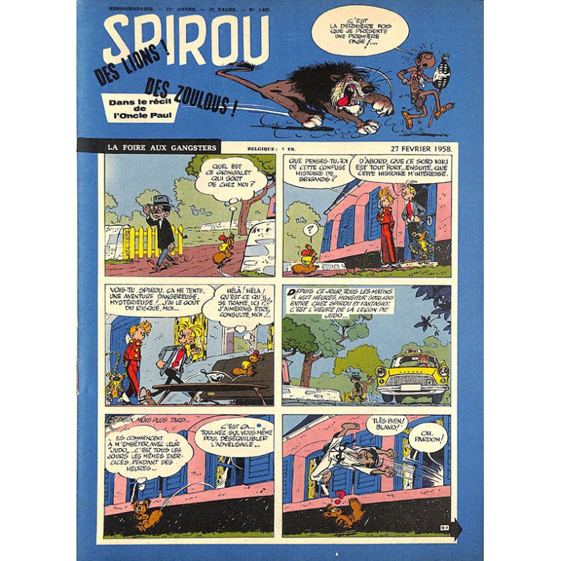 ABAO Bandes dessinées Spirou 1958/02/27 n°1037