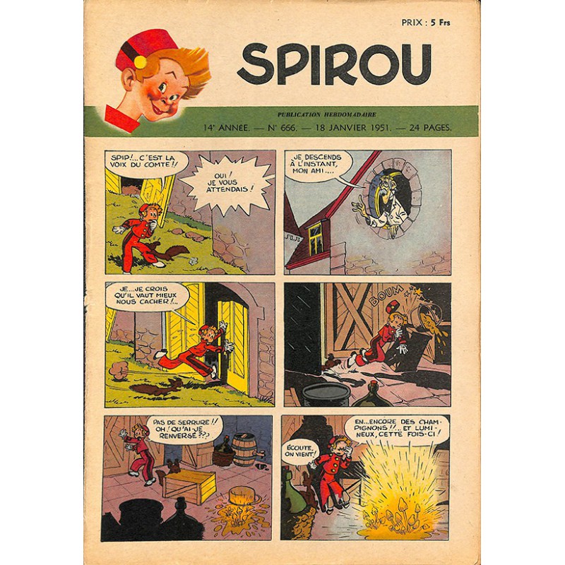 ABAO Bandes dessinées Spirou 1951/01/18 n°666