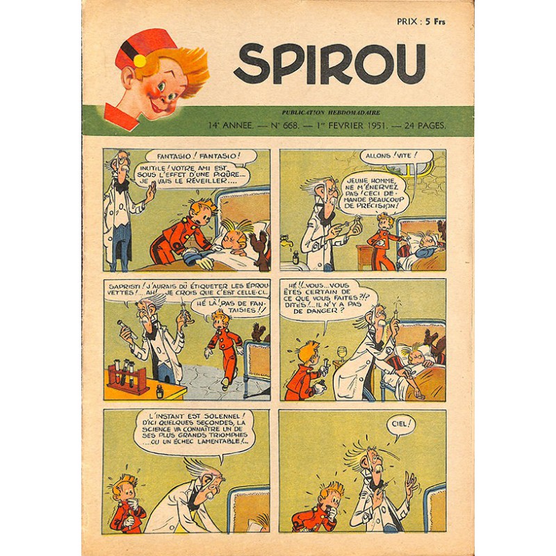 ABAO Bandes dessinées Spirou 1951/02/01 n°668