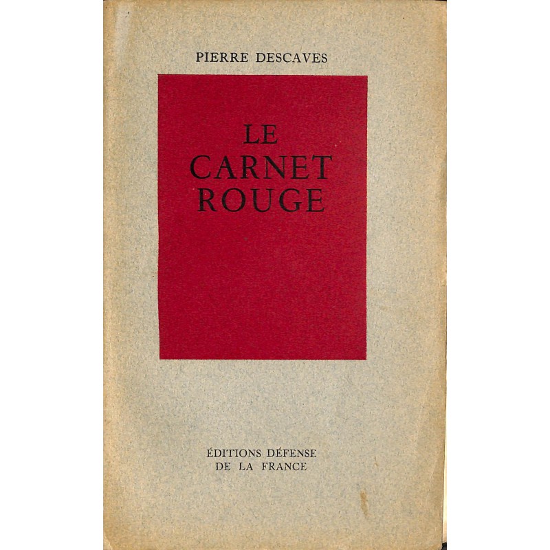 ABAO Grands papiers Descaves (Pierre) - Le Carnet rouge. EO num./50