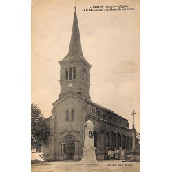 ABAO 42 - Loire [42] Noailly - L'Eglise et le Monument aux Morts de la Guerre.