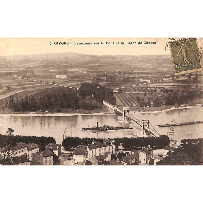 ABAO 69 - Rhône [69] Givors - Panorama sur le Pont et la Plaine de Chasse.
