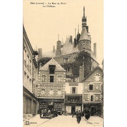 ABAO 45 - Loiret [45] Gien - La Rue du Pont. Le Château.