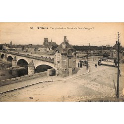 ABAO 45 - Loiret [45] Orléans - Vue générale et Entrée du Pont Georges V.