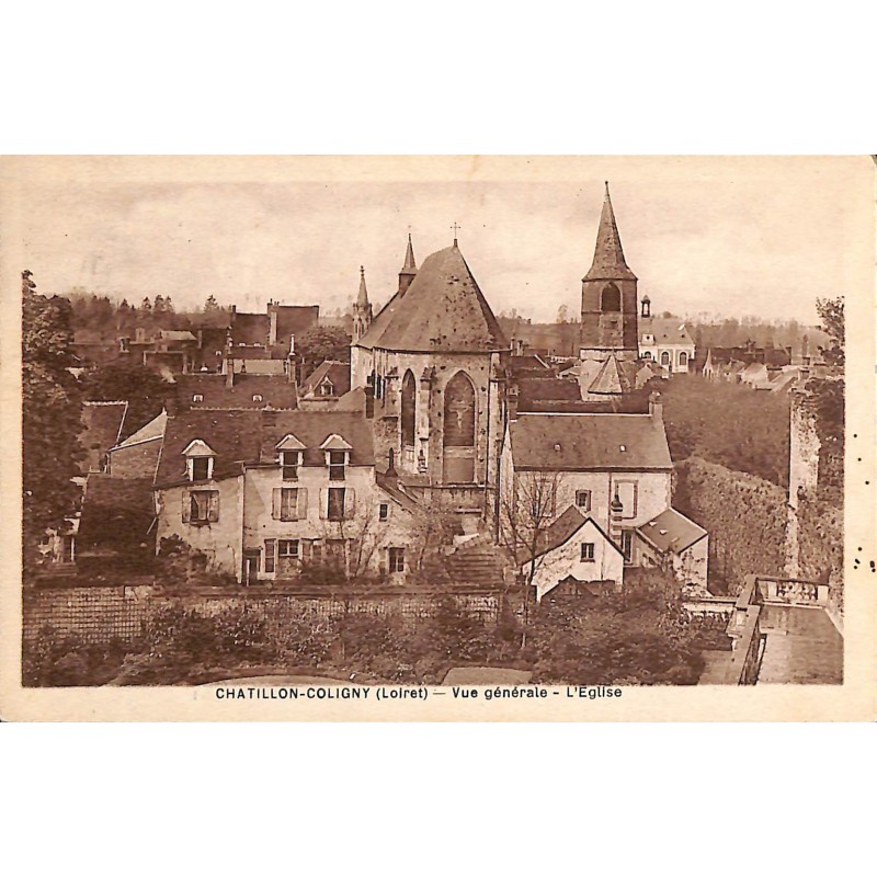 ABAO 45 - Loiret [45] Châtillon-Coligny - Vue générale. L'Eglise.