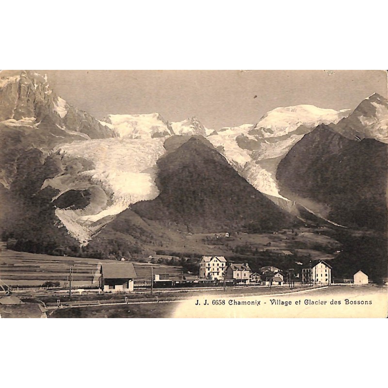 ABAO 74 - Haute Savoie [74] Chamonix - Village et Glacier des Bossons.