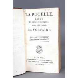 ABAO Littérature Voltaire - La Pucelle. (Edition Stéréotype d'après le Procédé Firmin Didot)