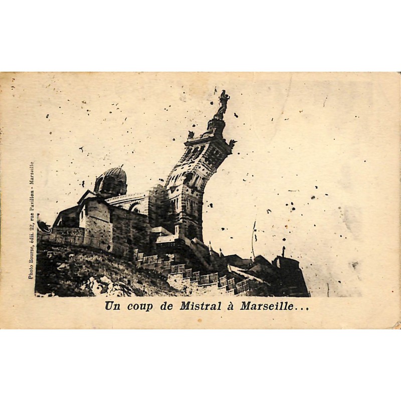 ABAO 13 - Bouches-du-Rhône [13] Marseille -Un coup de Mistral à Marseille.