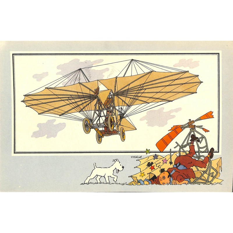 ABAO Bandes dessinées [Hergé] Tintin - Voir et Savoir : Aviation, album 1, série 6 chromo n°14