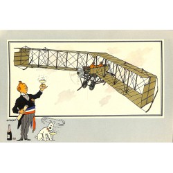 ABAO Bandes dessinées [Hergé] Tintin - Voir et Savoir : Aviation, album 1, série 3 chromo n°55