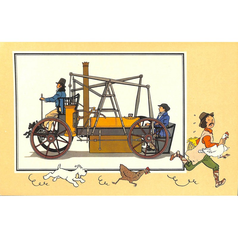 ABAO Bandes dessinées [Hergé] Tintin - Voir et Savoir : Automobile origines à 1900, série 2 chromo n°13