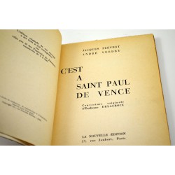ABAO Littérature Prévert (Jacques) & Verdet (André) - C'est à St Paul de Vence. + Dédicace.