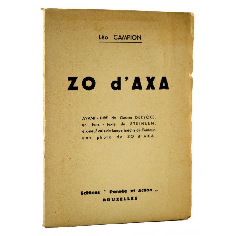 ABAO Littérature Campion (Léo) - Zo d'Axa. + Dédicace.