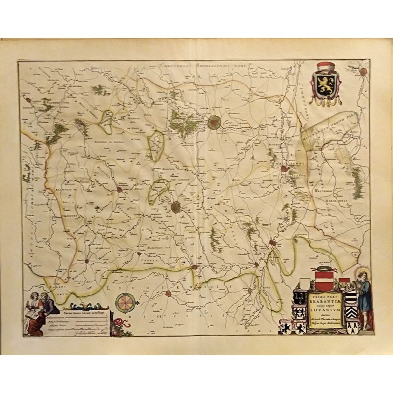 ABAO Cartographie [Belgique - Brabant] Blaeu (Willem & Johannes) - Leuven. Prima Pars Brabantiae cuius caput Lovanium. 1645.