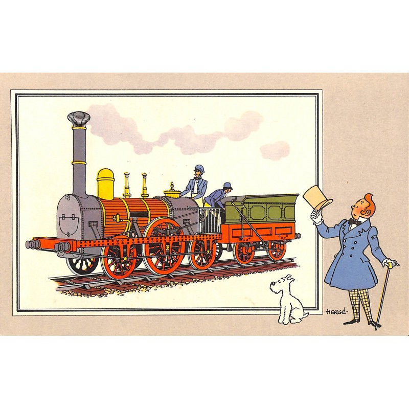 ABAO Bandes dessinées [Hergé] Tintin - Voir et Savoir : Le Chemin de fer, série 1, chromo n°06
