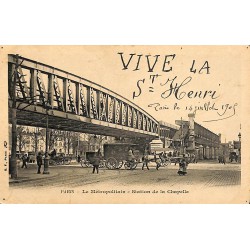 ABAO 75 - Paris [75] Paris 18 - Le Métropolitain. Station de La Chapelle.