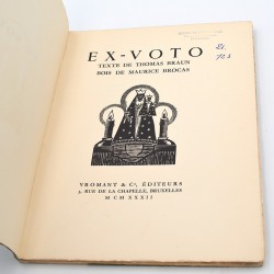 ABAO Livres illustrés Braun (Thomas) - Ex-Voto. Bois de Maurice Brocas.