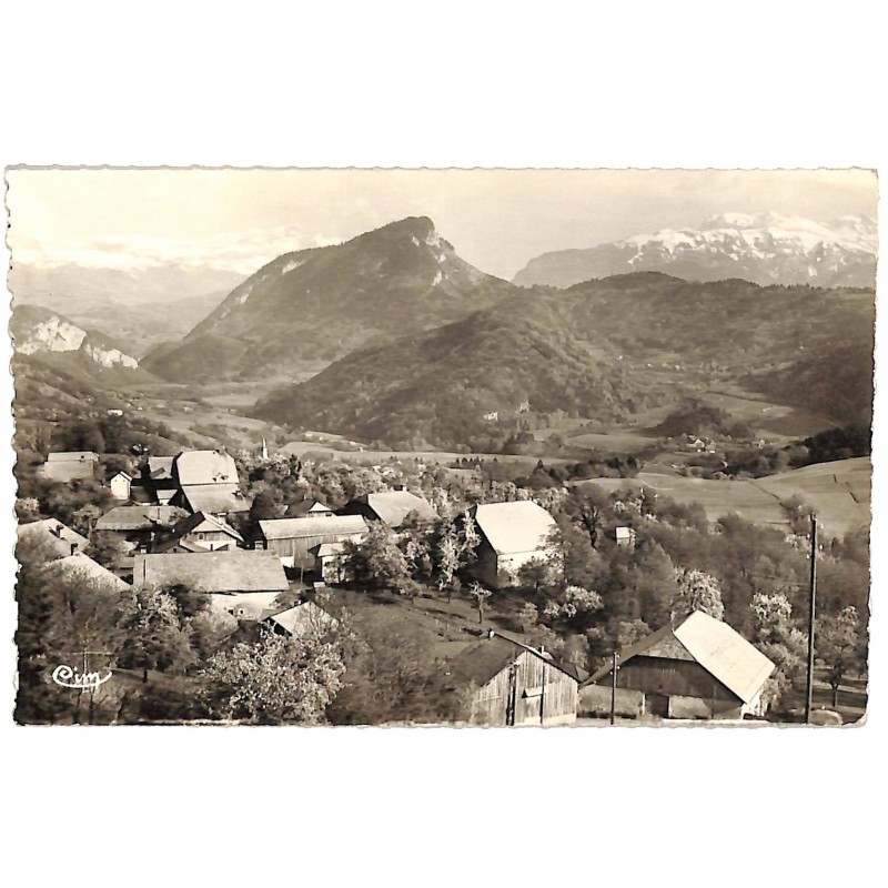 ABAO 74 - Haute Savoie [74] Mieussy - Village de Messy, La chaîne du Mont-Blanc, le Mont Orchez et la Pointe Persée.