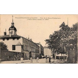 ABAO 69 - Rhône [69] Villefranche-sur-Saône - Rue de la Sous-Préfecture. L'Hôtel-Dieu fondé en 1867.